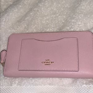 BABY PINK COACH WALLET